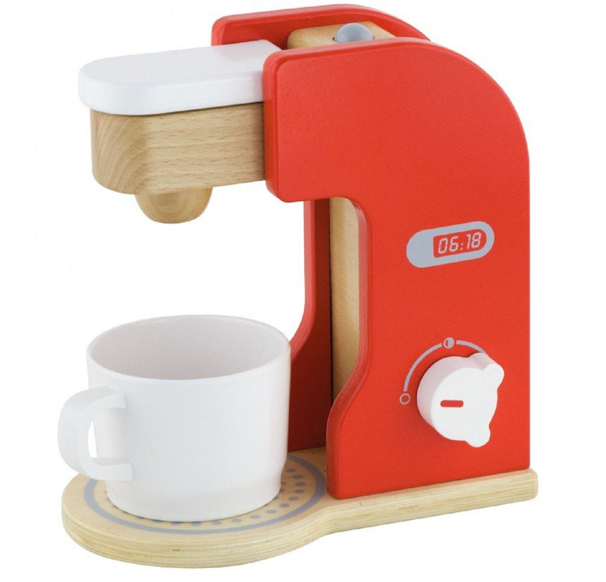 Red Wooden Coffee Maker