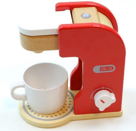 Red Wooden Coffee Maker