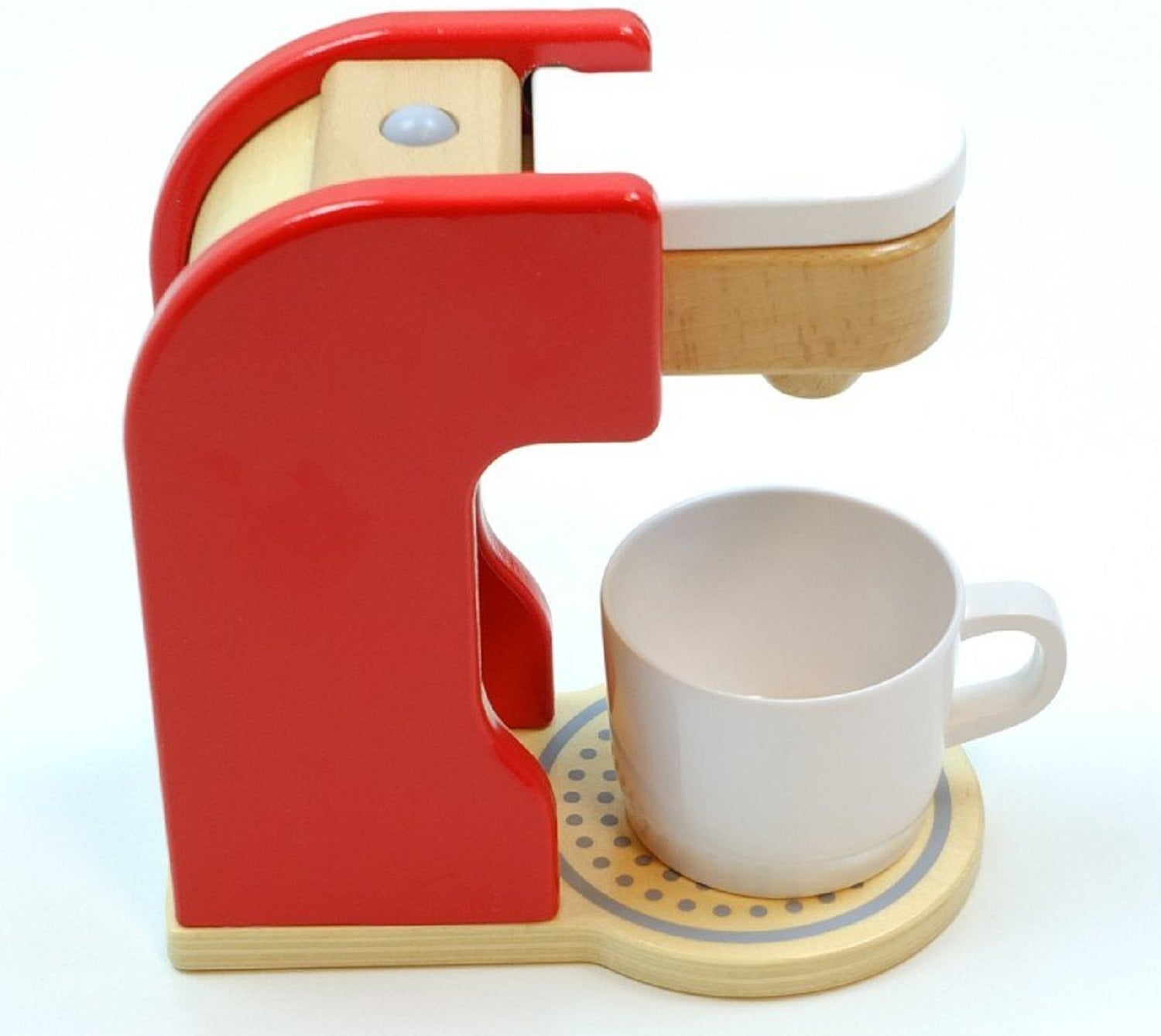 Red Wooden Coffee Maker