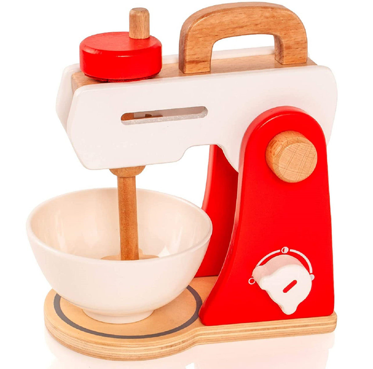 Red Wooden Food Mixer