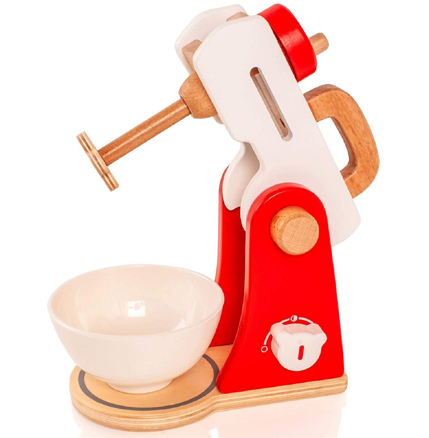 Red Wooden Food Mixer