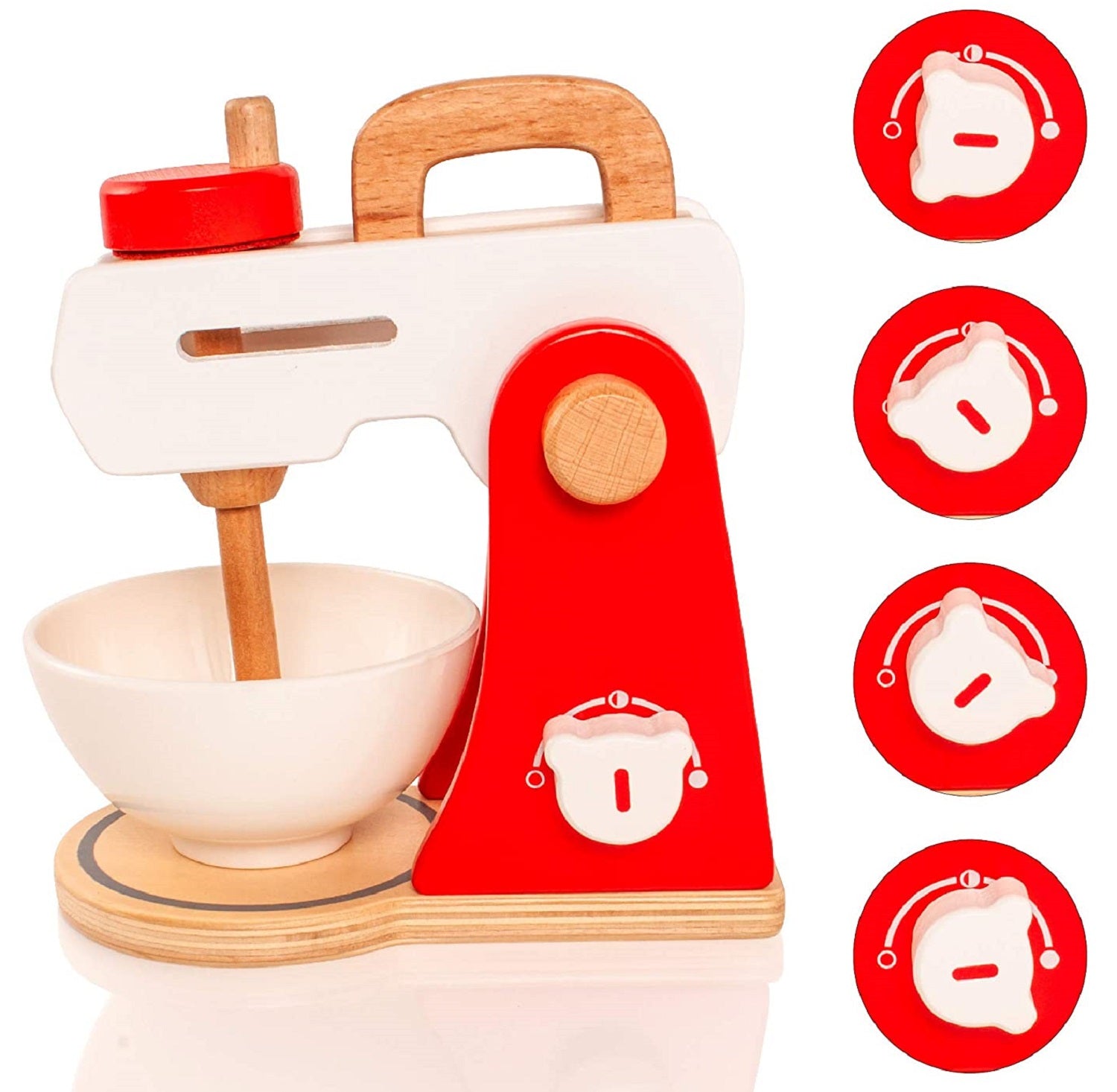 Red Wooden Food Mixer