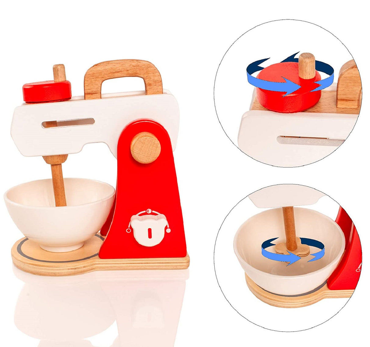 Red Wooden Food Mixer