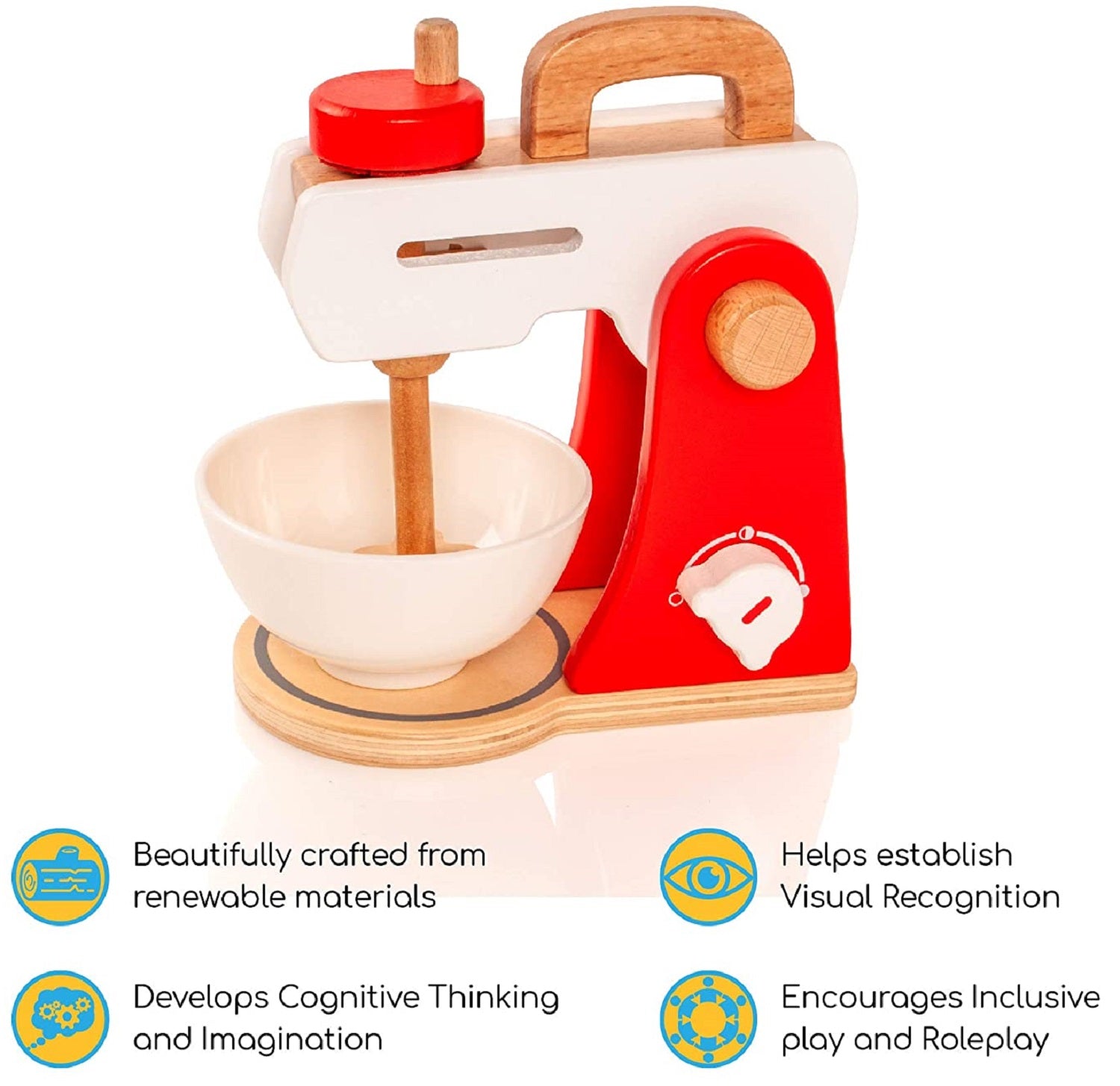 Red Wooden Food Mixer