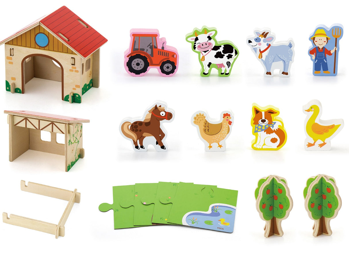 Wooden Farmyard Play Set