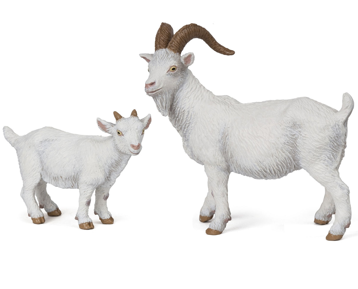 Papo White Goat and Kid Set