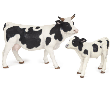 Black and White Cow with Calf