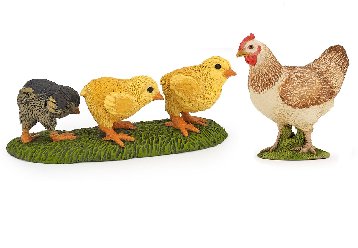 Papo Hen and Chicks Set