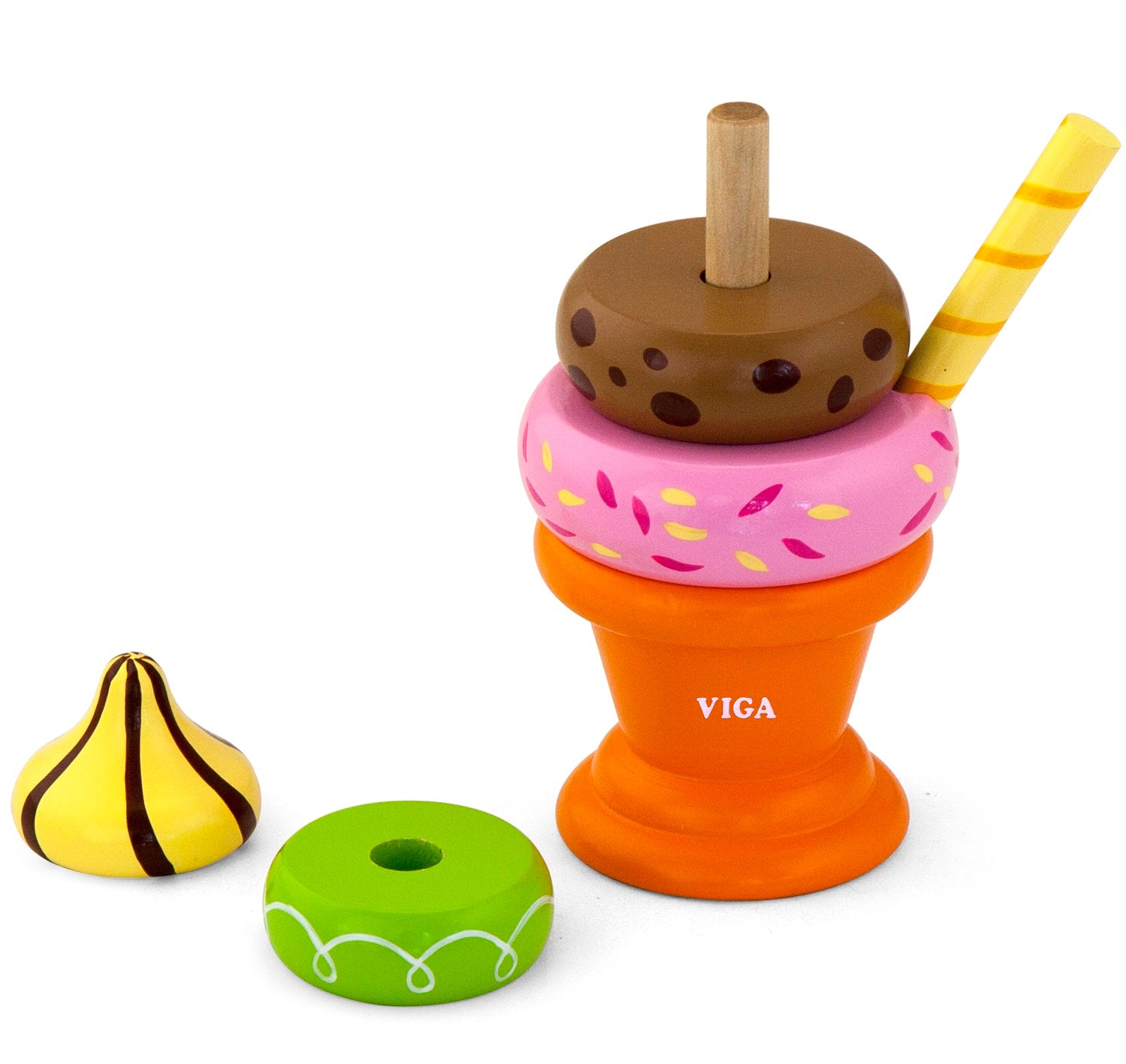 Stacking Ice Cream Sundae - Orange