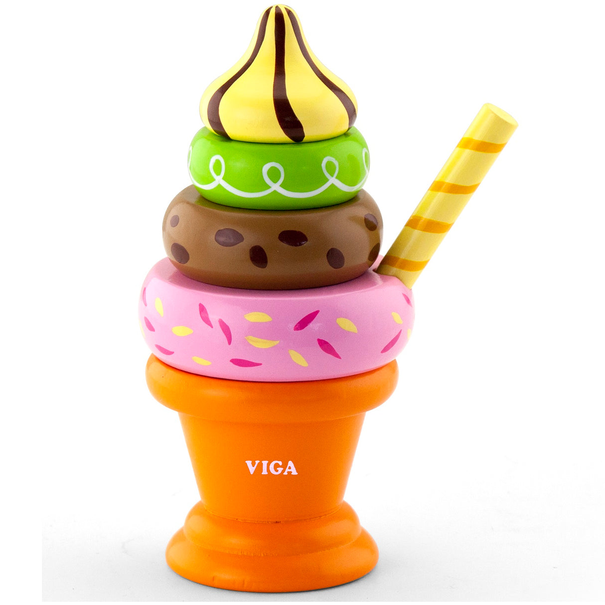 Stacking Ice Cream Sundae - Orange