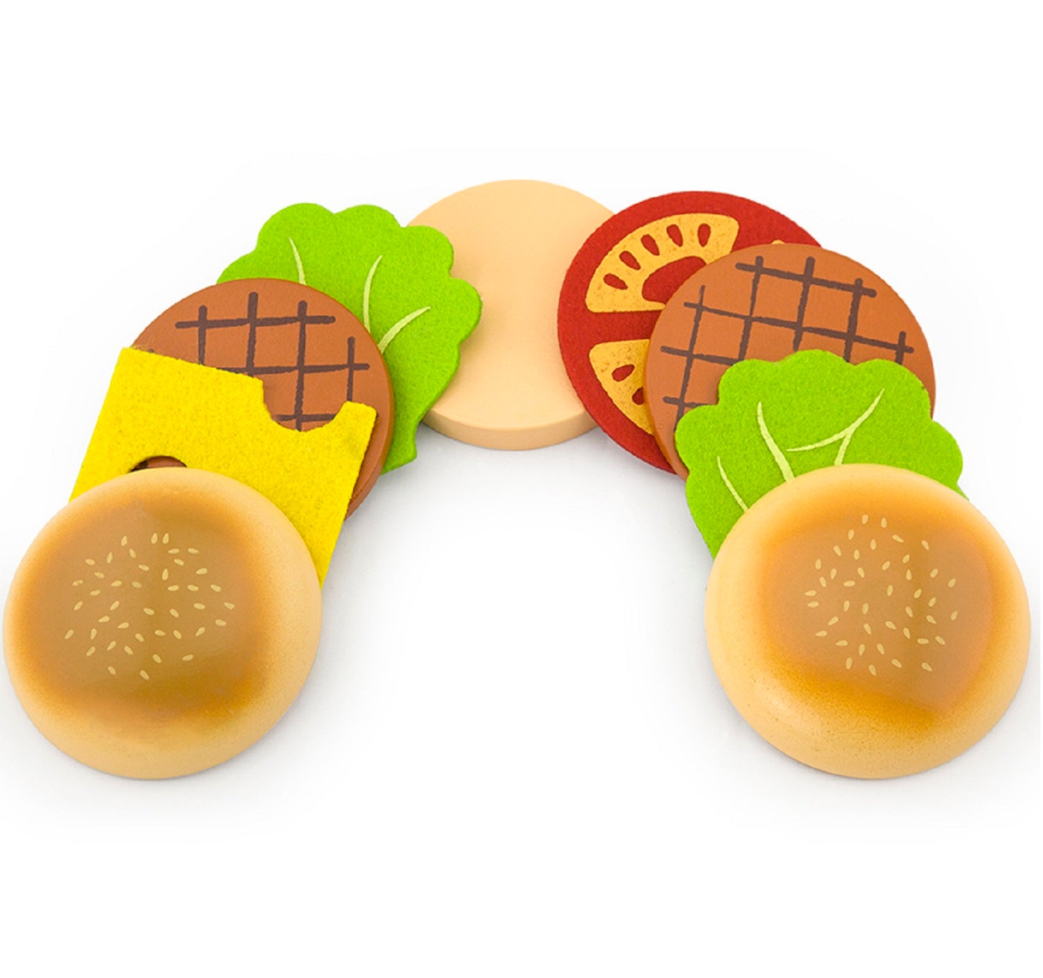 Wooden Hamburger with Cola Set