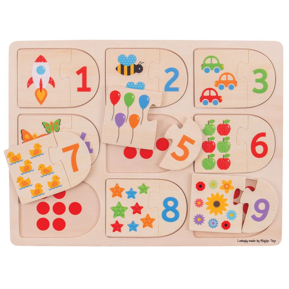 Matching Picture and Number Puzzle