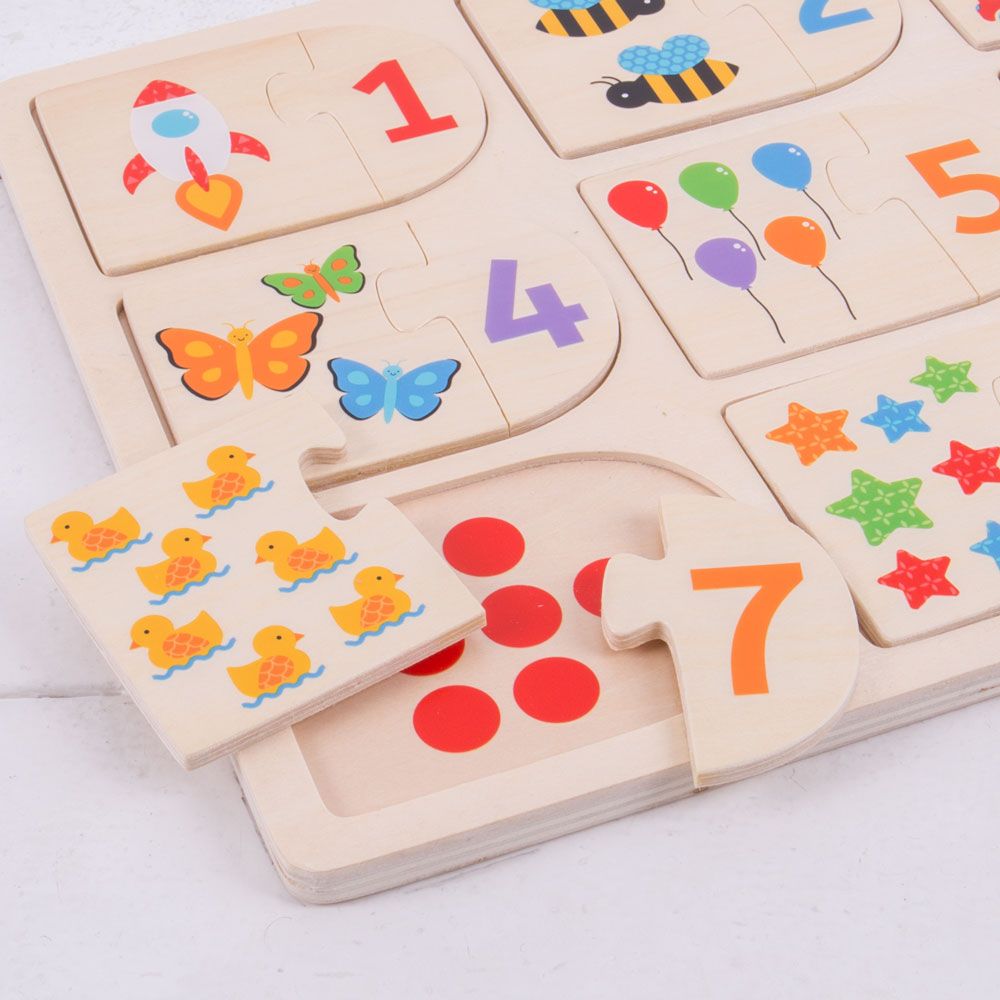 Matching Picture and Number Puzzle