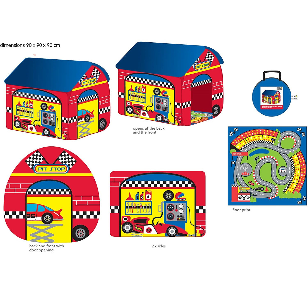 Pop-It-Up Play Tent - Pitstop