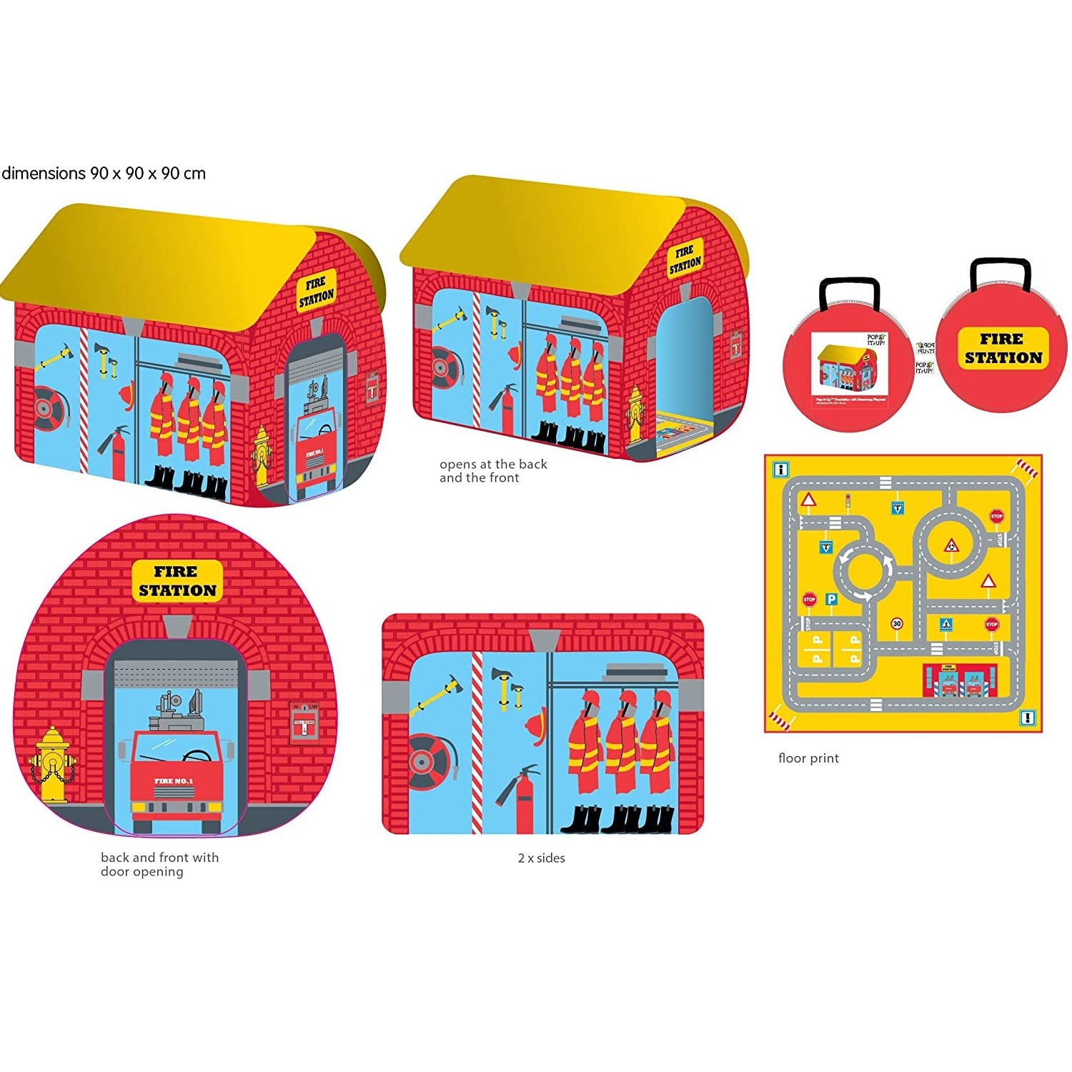 Pop-It-Up Play Tent - Fire Station