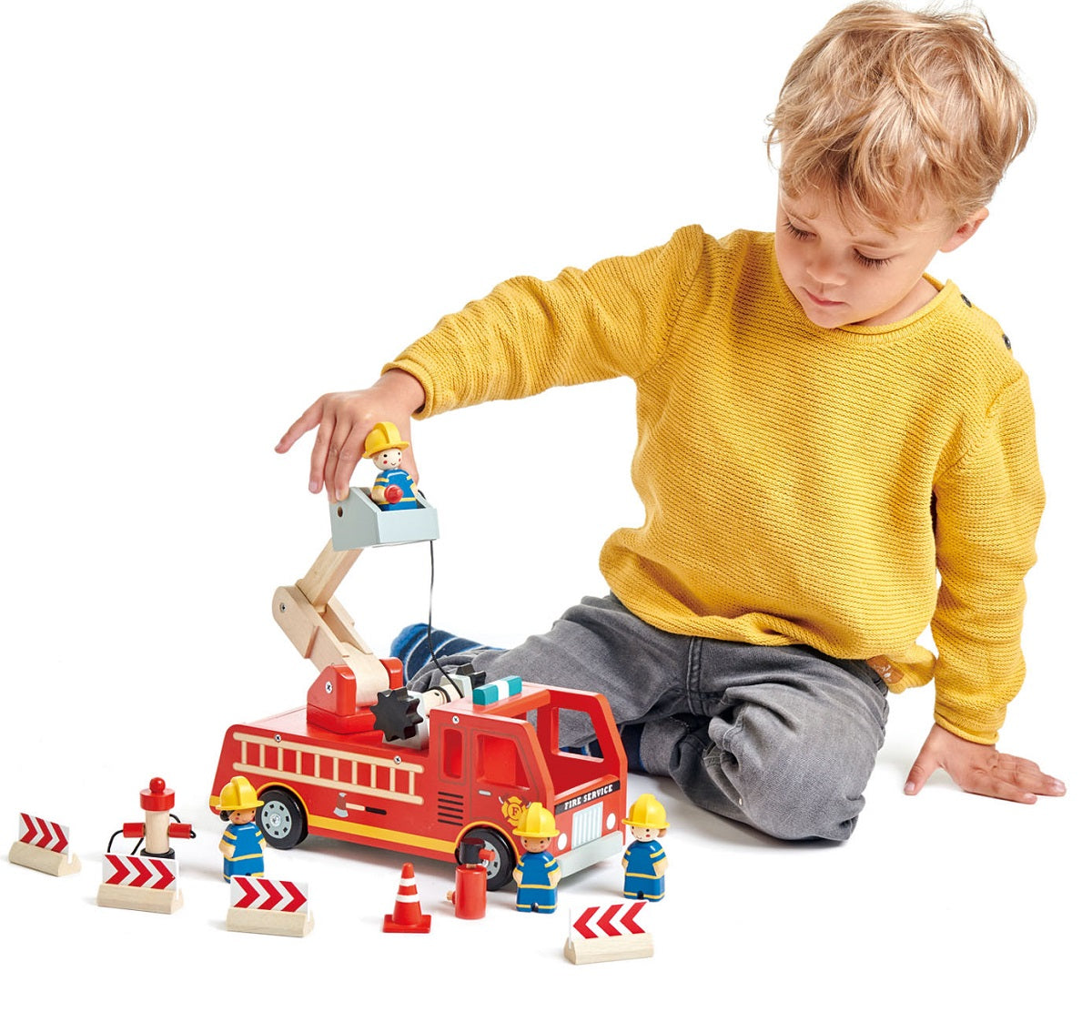 Tender Leaf Toys Fire Engine Set