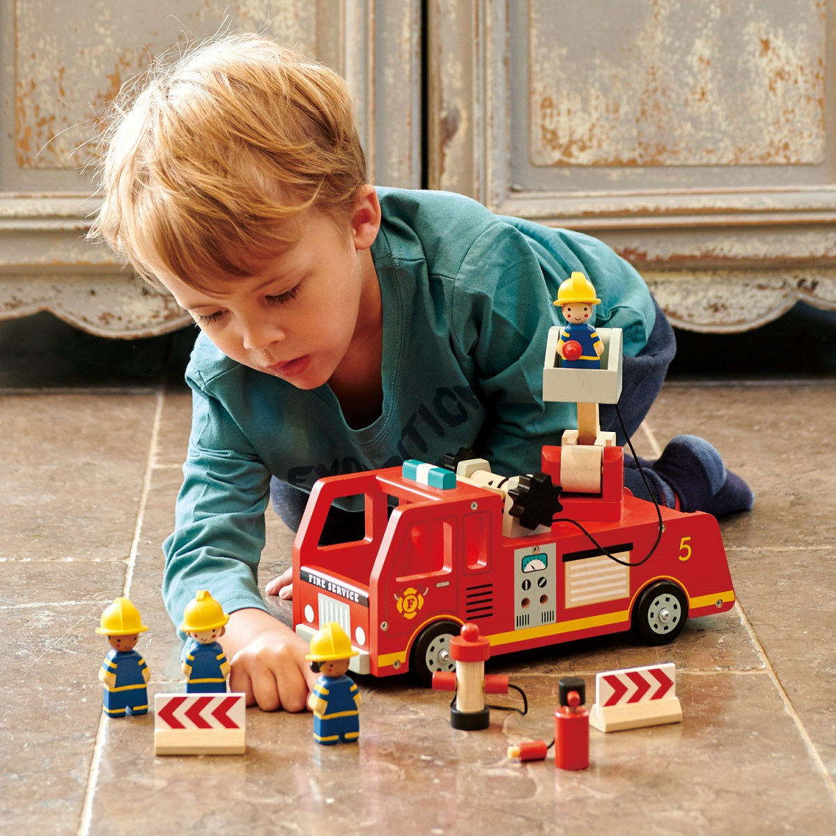 Tender Leaf Toys Fire Engine Set