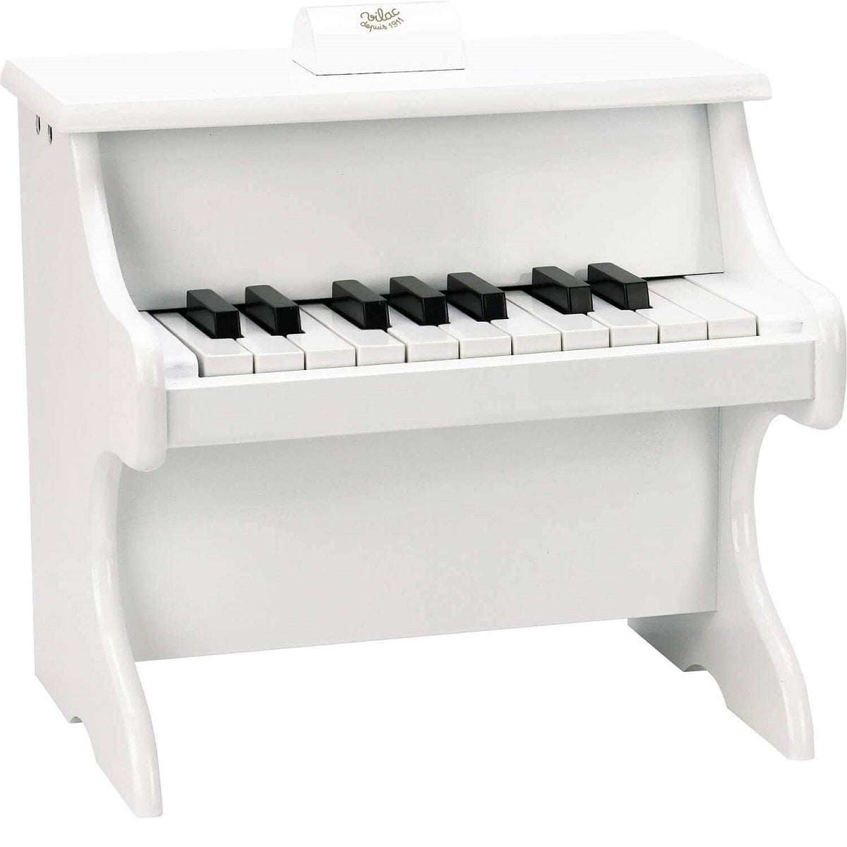 White Wooden Piano with Scores