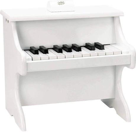 White Wooden Piano with Scores