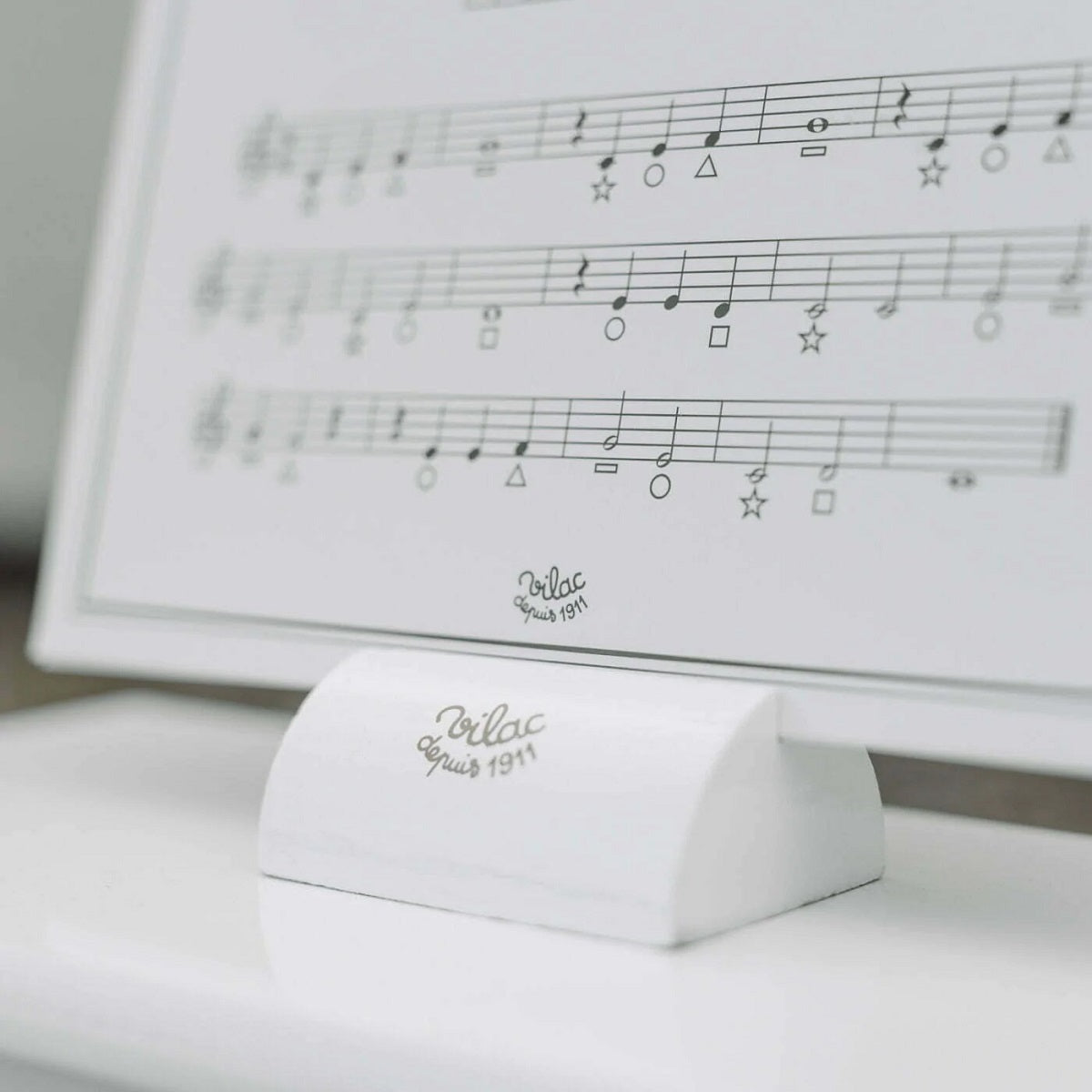 White Wooden Piano with Scores