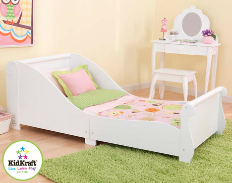 Kidkraft White Sleigh Toddler Bed
