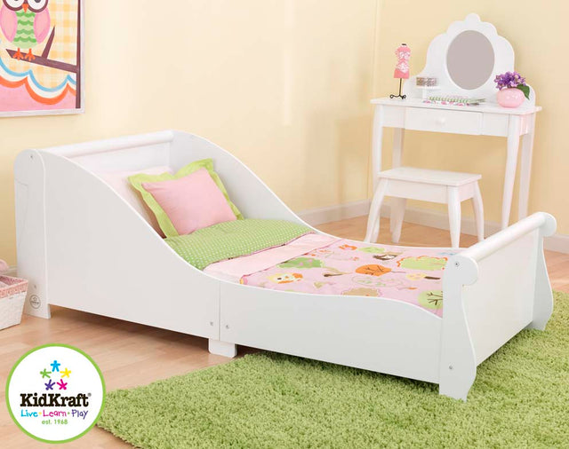 Kidkraft White Sleigh Toddler Bed