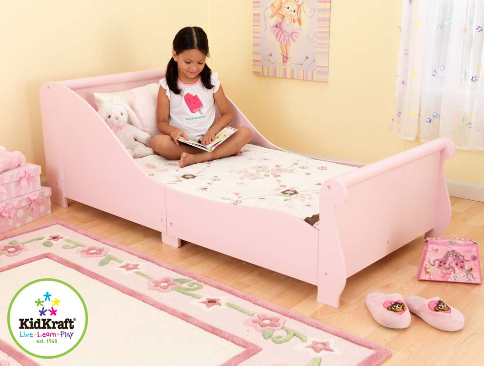 Kidkraft Pink Sleigh Toddler Bed
