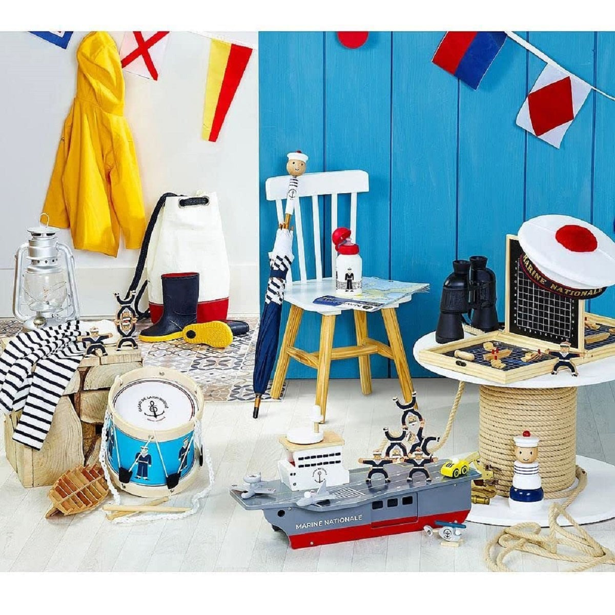 Wooden Sailors Stacking Game