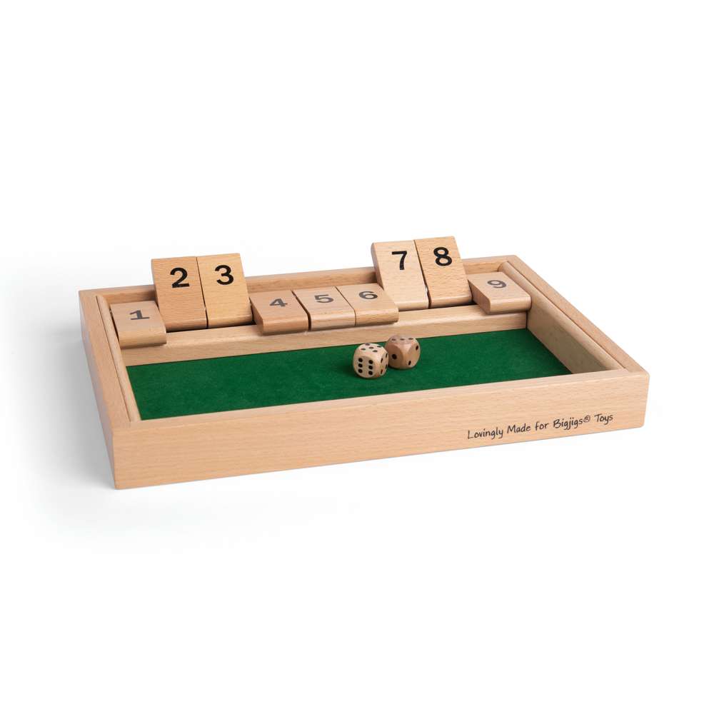 Bigjigs Toys Wooden Shut The Box Board Game Educational Numeracy Toy