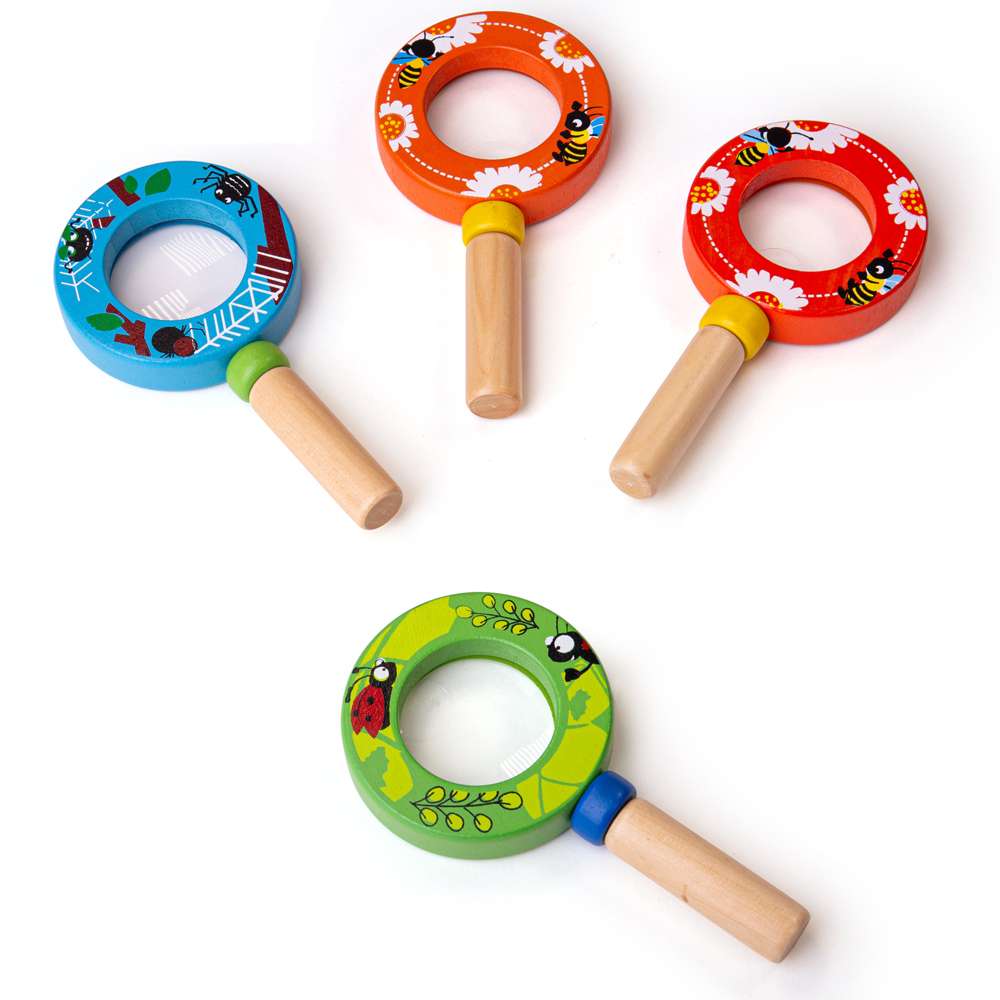 Bigjigs Toys Wooden Magnifying Glass for Kids Educational Science Toy