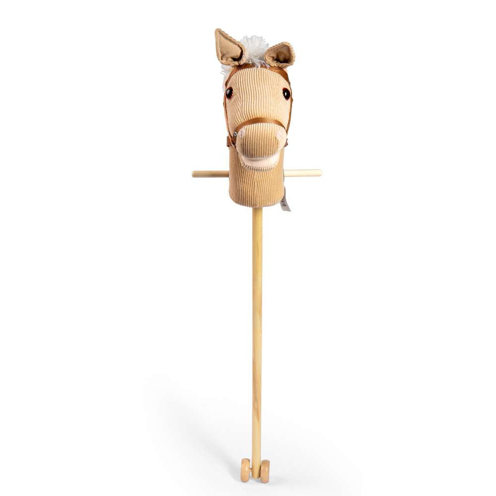 Bigjigs Toys Floral Wooden Hobby Horse Toy with Wheels 96cm