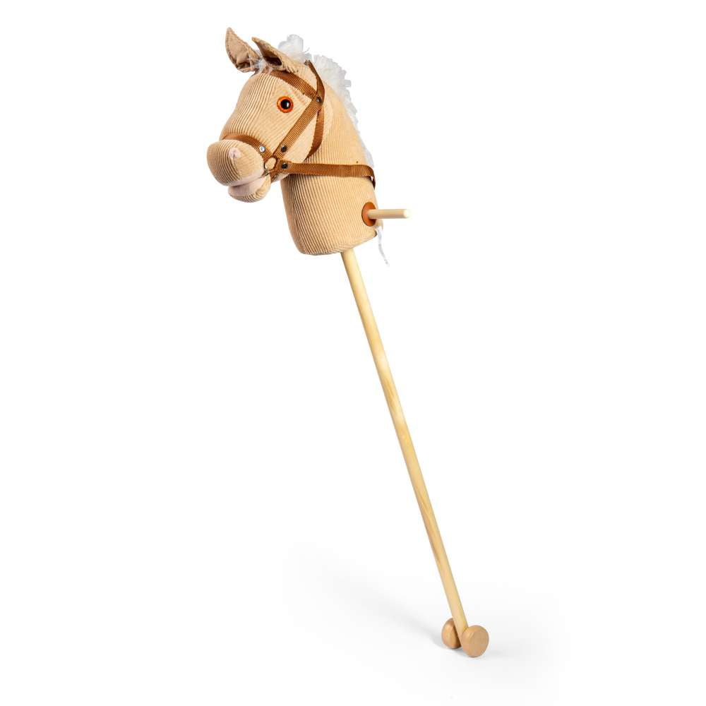 Bigjigs Toys Floral Wooden Hobby Horse Toy with Wheels 96cm