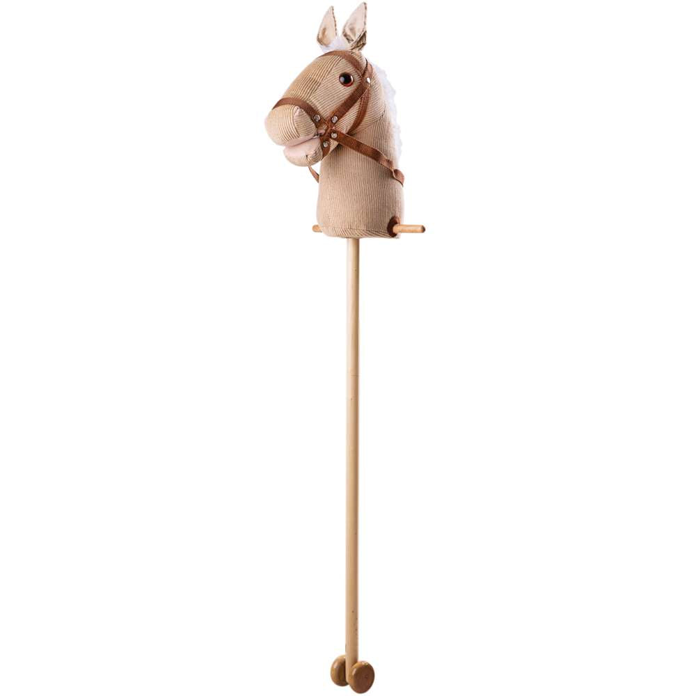 Bigjigs Toys Floral Wooden Hobby Horse Toy with Wheels 96cm
