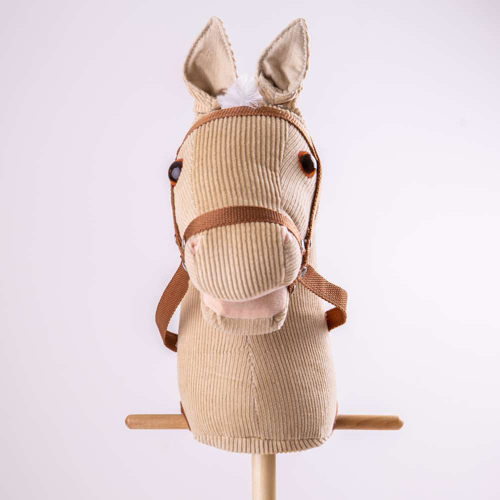 Bigjigs Toys Floral Wooden Hobby Horse Toy with Wheels 96cm