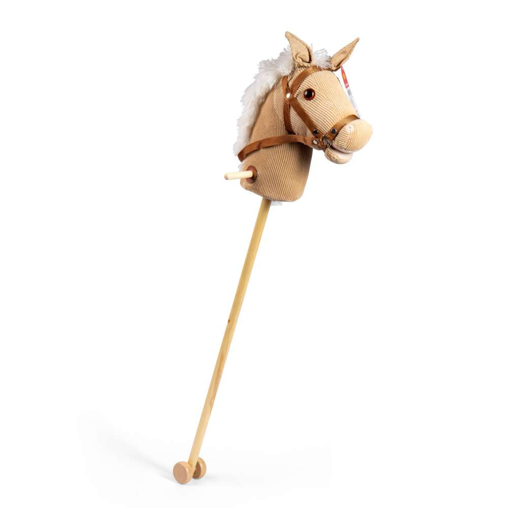Bigjigs Toys Floral Wooden Hobby Horse Toy with Wheels 96cm