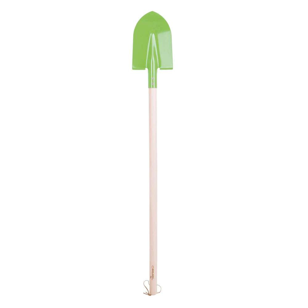 Bigjigs Toys Kids Long Handled Garden Shovel Green Wooden Handle Gardening Tool