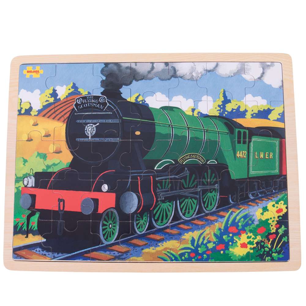 Bigjigs Toys Flying Scotsman Wooden Jigsaw Puzzle 35 Pieces