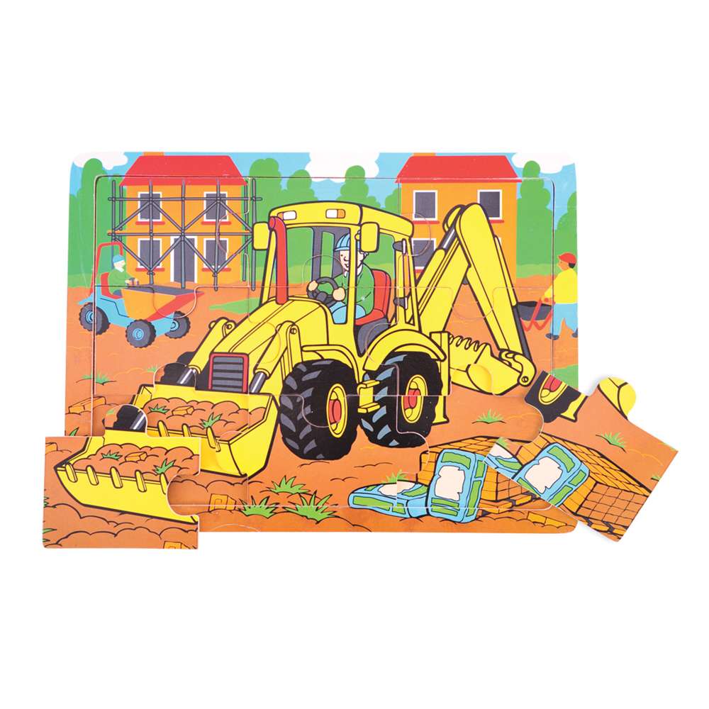 Bigjigs Toys Wooden Educational Tray Puzzle for Toddlers 9 Pieces