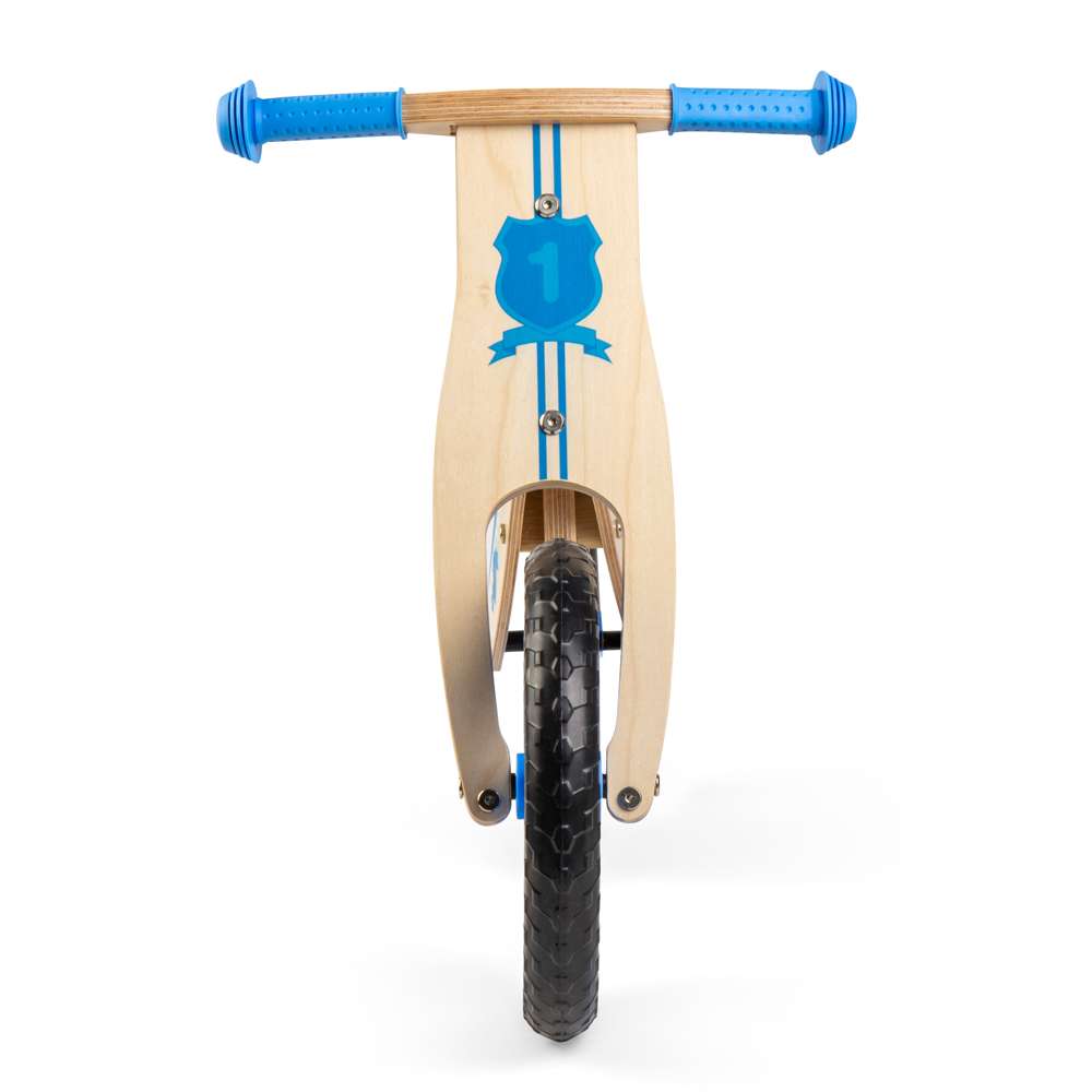 Bigjigs Toys My First Balance Bike Blue Wooden Toddler Training Bicycle