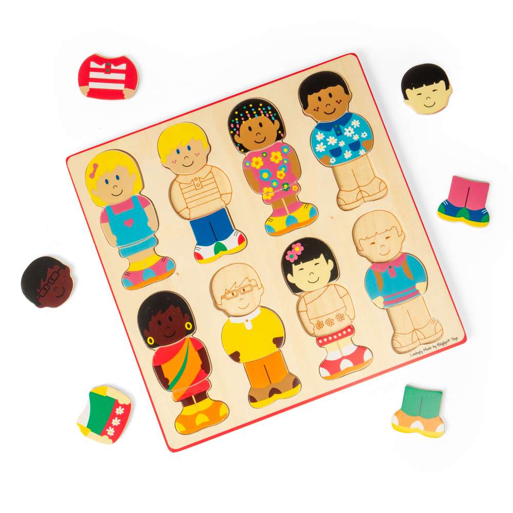 Bigjigs Toys Little Friends Wooden Educational Puzzle for Toddlers 12 Months Plus