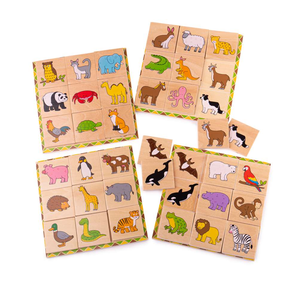 Bigjigs Toys Animal Lotto Traditional Memory Matching Game for Kids