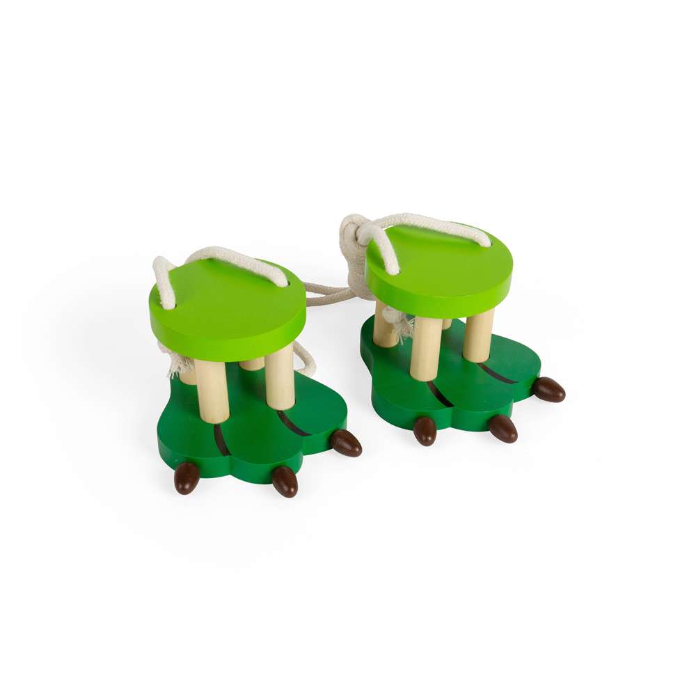 Bigjigs Toys Wooden Footwalkers Childrens Balance Stilt Toys 2 Pieces