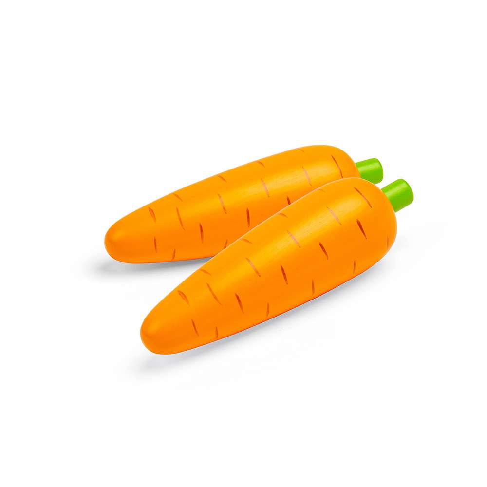 Bigjigs Toys Wooden Play Food Carrots Kitchen Accessory Toy
