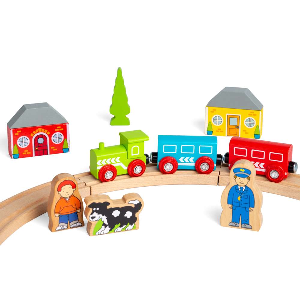 Bigjigs Rail My First Wooden Train Set for Toddlers 20 Pieces