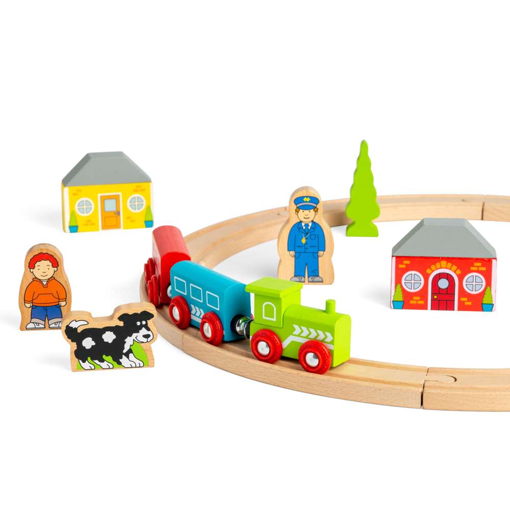 Bigjigs Rail My First Wooden Train Set for Toddlers 20 Pieces