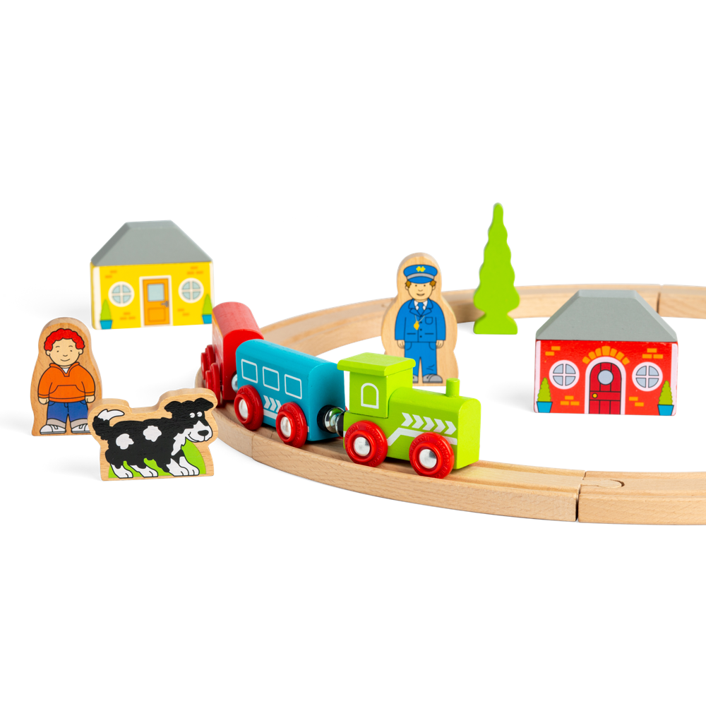 Bigjigs Rail My First Wooden Train Set for Toddlers 20 Pieces