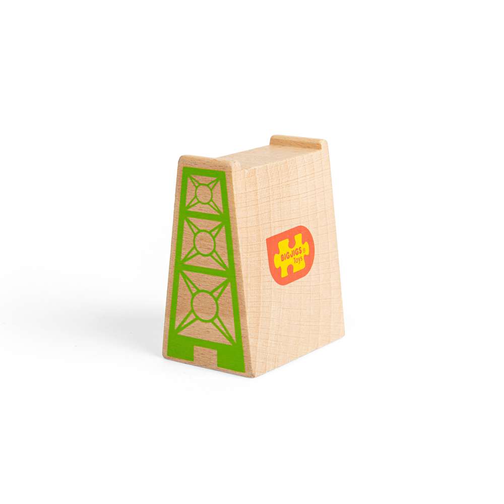 Bigjigs Rail Wooden High Level Blocks for Train Sets Pack of 6