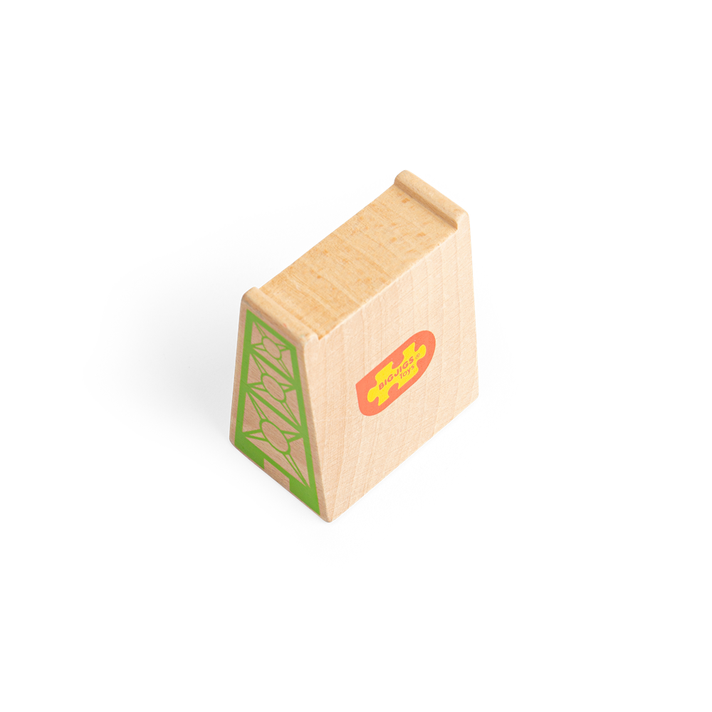 Bigjigs Rail Wooden High Level Blocks for Train Sets Pack of 6