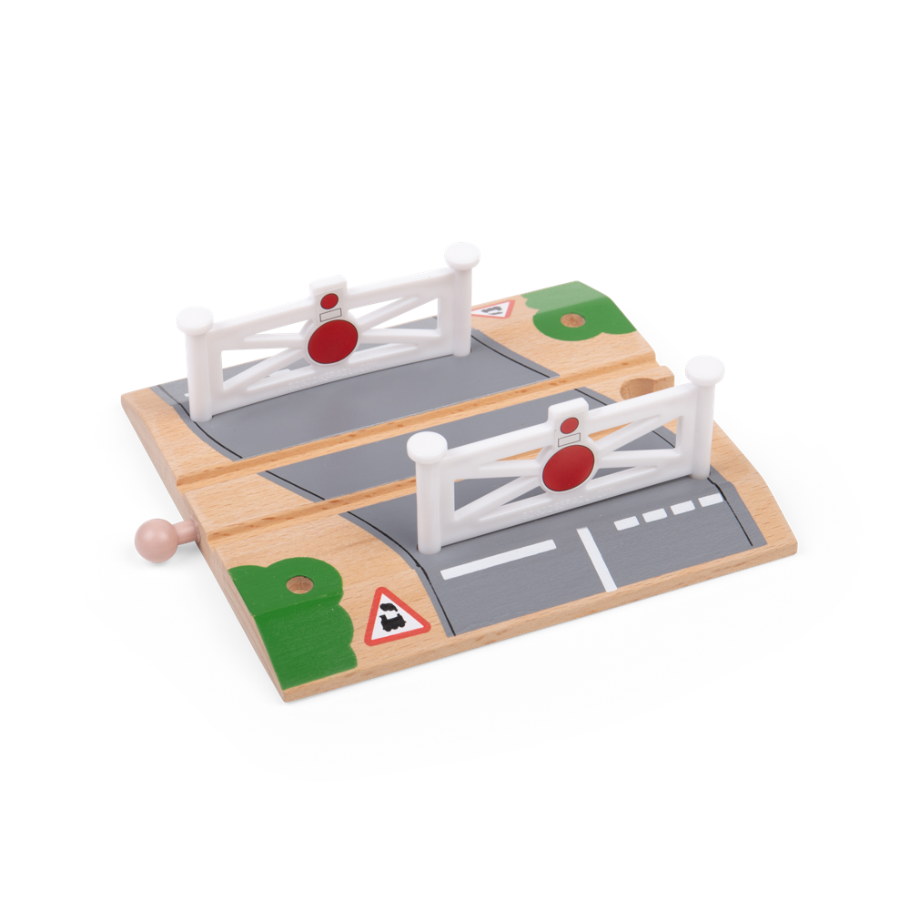 Bigjigs Rail Wooden Level Crossing Railway Accessory for Kids