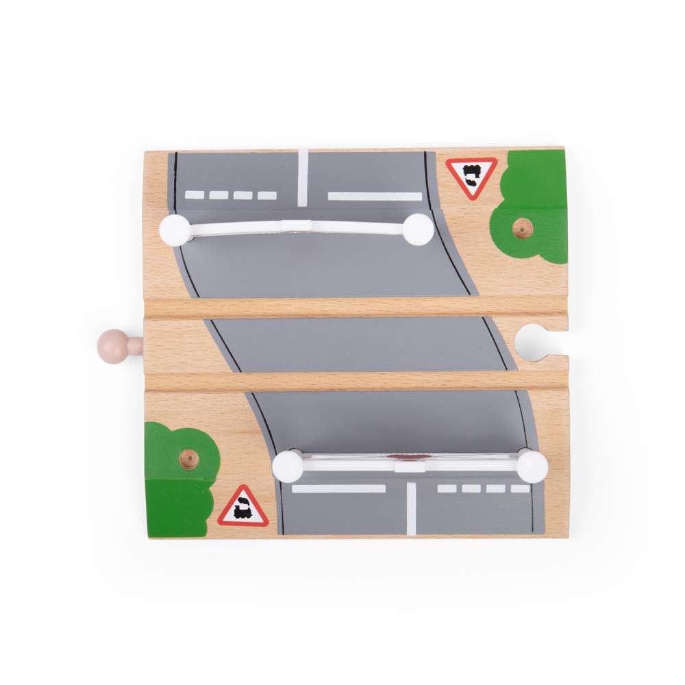 Bigjigs Rail Wooden Level Crossing Railway Accessory for Kids